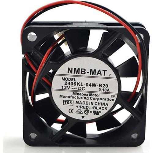 NMB 6 cm 2406kl-04w-b20 6015 0.10a 12V cooling fan