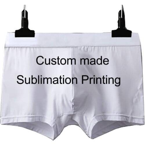 Wholesale Link Custom Made Your Design Subliminal Printing Men’ s Shorts Underwear