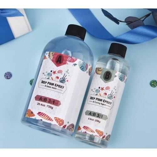 Transparent AB crystal glue resin epoxy resin high viscosity 3:1 1:1 AB UV epoxy resin glue is used for DIY resin jewelry making