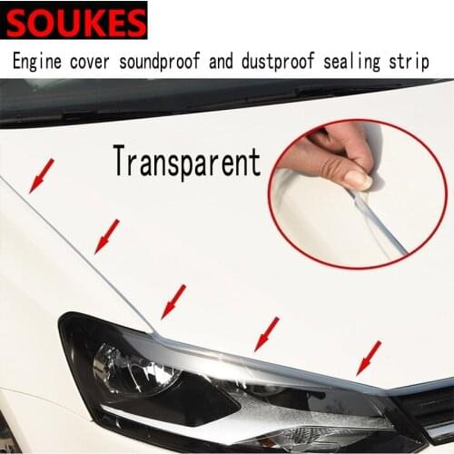 Rubber Car Head Hood Edge Sound Seal Strip Sticker For Skoda Octavia A5 A7 Kodiaq Superb Rapid Fabia Porsche Cayenne Macan Jeep