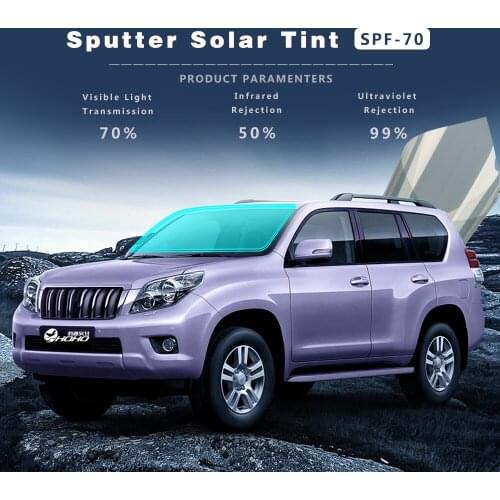 Sunice 2mil Light Gold Car Front Window Film 70% Sputter Solar Tint Heat Control Anti-uV car sticker 1.52x30m/60"x100Ft