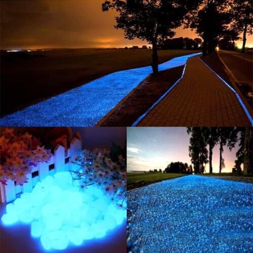 50Pcs Garden Luminous Glowing Stone Pebble Glow In The Dark Garden Glow Stones Rocks for Walkways Garden Lawn Fish Tank Decor