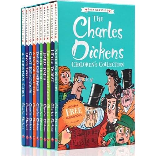 The Charles Dickens Childrens Collection Easy Classics - 10 Book Set,Chapter Bridge Books Childrens English Books