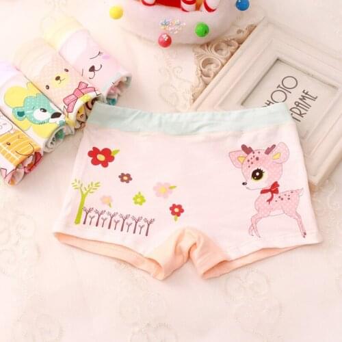 New arrived Girls Underwear Free Shipping Fashion Kids cotton character children short boxer panties 4pcs/lot 2-8year