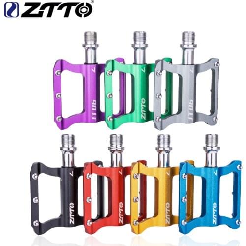 ZTTO road bike ultra light flat pedal aluminum alloy bicycle pedal bearing non-slip folding bicycle road bike JT06 color pedal