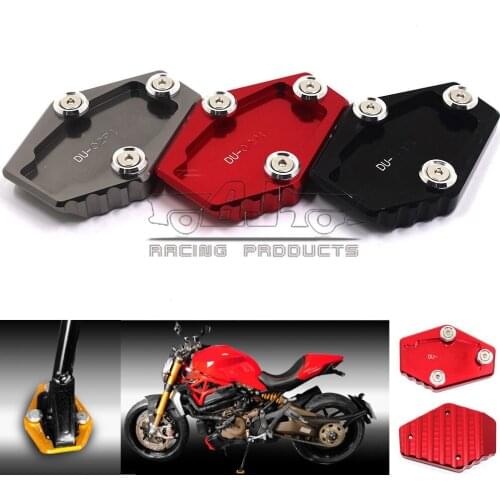 Side Stand Kickstand Enlarge Extension Pad for Ducati MULTISTRADA 2010-2015 MONSTER 795 2012-2015 MONSTER 796/821/1200/1200S