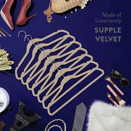 10pcs Velvet Hangers Nonslip Clothes Hangers Ultra Thin and Space-saving 360-degree Rotating Hook Clothes Accessories Rack