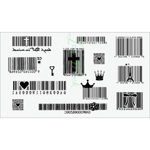 Waterproof Temporary Tattoo Sticker Surf barcode code tattoo Two-dimensional tatto stickers flash tatoo fake tattoos