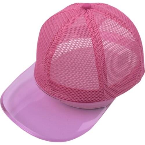 Women Men Blank Plain Full Mesh Baseball Cap Solid Color Transparent Visor Sun Protection Summer Hip Hop Adjustable Trucker X7XC