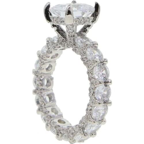 5A Cubic zirconia cz pricess cut wedding engagement ring for women