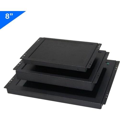 ZHIXIANDA 8 Inch 4:3 1024*768 Open Frame Industrial Monitor Display With HDMI VGA / D-Sub BNC AV USB Input