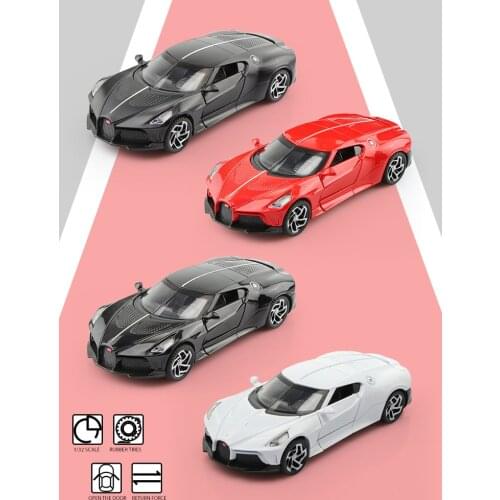 1:32 Alloy Collection Model Bugatti La Voiture Noire Supercar Gifts For Children XHD Simulation Exquisite Diecasts Toy Vehicles