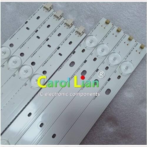 1SET=8PCS LED Strips R+L for Phi lips CL-47-D407-R-V4 CL-47-D407-L-V4 FOR 47PFL5708/F7 47PFG4109/78 47PFL3188 PT470H1-DUJFFE