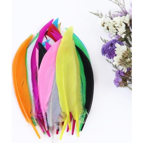 10-15CM Dyed Goose Duck Feathers Jewelry Accessories Party Decoration for Craft-Feather Plume wholesale 10Pcs/bag