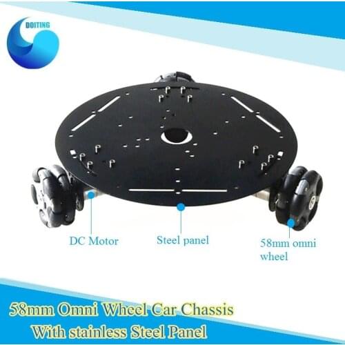 10kg 58mm Omni wheel Car Chassis Kit Omnidirectional Robot With Metal Panel Arduino Robot Kit For for Toy DIY CM301