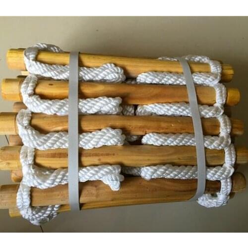 10M Fire Escape Emergency Ladder Underground Operation Rope ladder Folding Wood Straight Ladder