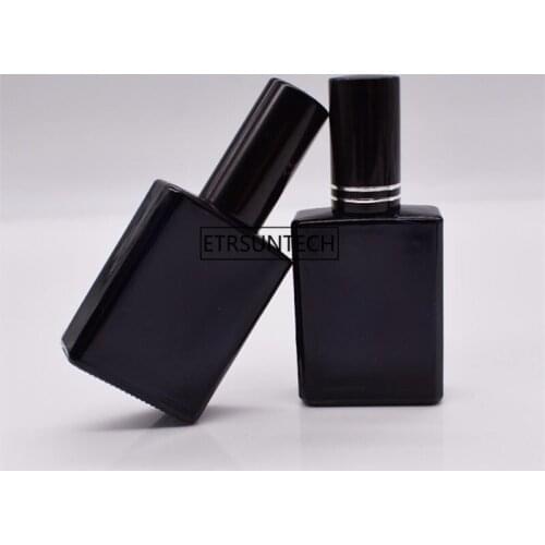 100pcs 15ml Square Glass Spray Perfume Bottle Refillable Empty Bottle Thick Bottom Automizer F3320