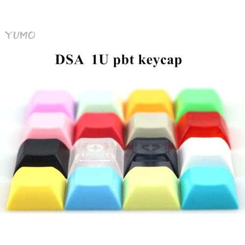 Pbt dsa keycap dsa 1u mixded color red esc yellow blue keycaps for gaming mechanical keyboard keycap