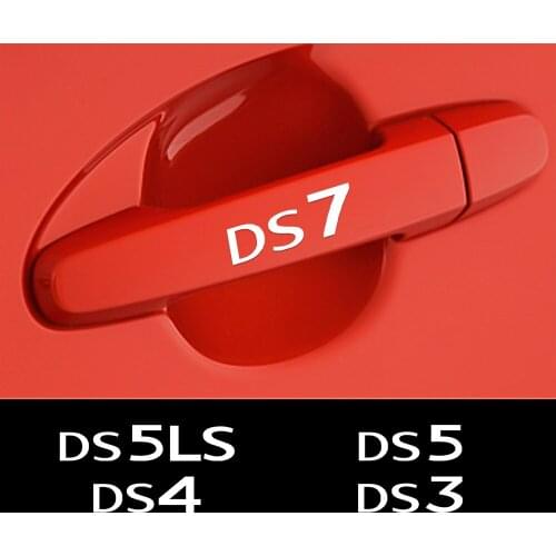 4PCS Car Door Handle Wiper High Quality Reflective PVC DIY Decoration Stickers For DS DS3 DS4 DS5 DS 5LS DS7 Accessories
