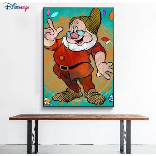 Disney 5D Diamond Painting Seven Dwarfs Cartoon Sticker Diamond Embroidery Mosaic Exquisite Home Decoration Gift DIY