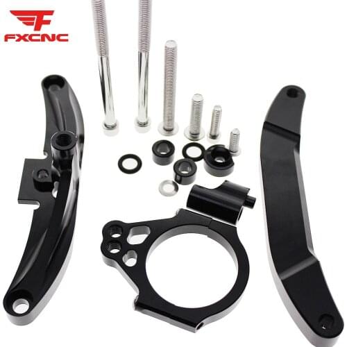 For Yamaha FZ1 FAZER FZ1N 2006 - 2015 16 CNC Aluminum Motorcycle Steering Damper Stabilizer Bracket Mounting Support Kit Holder