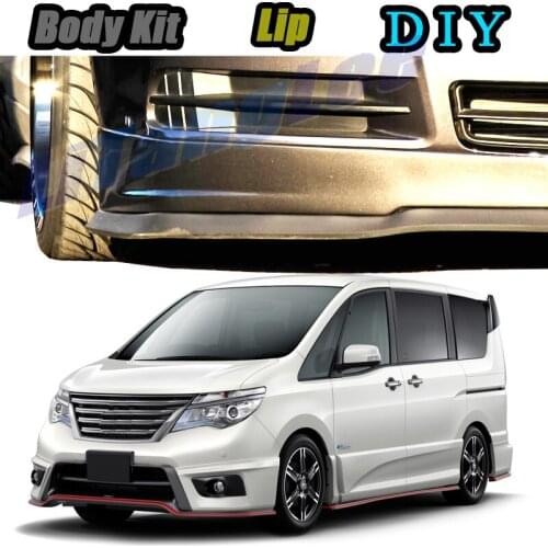 Car Bumper Lip Front Spoiler Skirt Deflector For Nissan Rogue 2007~2020 Tune Car Modified Body Kit VIP Hella Flush Lips