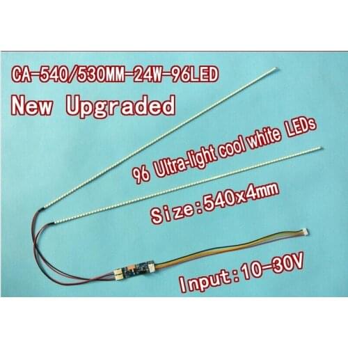 Free shipping 20pcs 24'' 540mm Adjustable brightness led backlight strip kit,Update 24inch-wide LCD CCFL panel to LED backlight