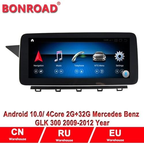 Bonroad snapdragon Car Stereo 2 din Android Android 10 for Mercedes Benz GLK Class X204 2008-2015 Multimedia Player 4G Carplay