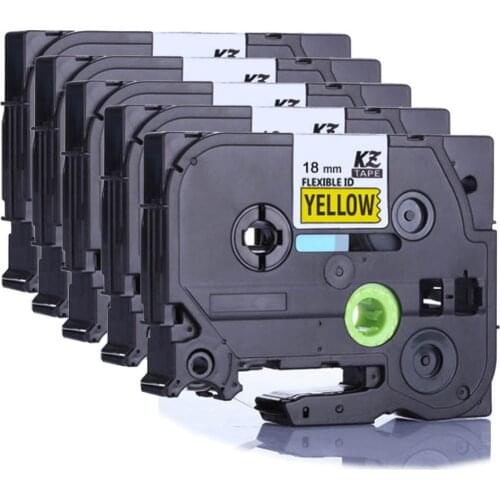 CIDY compatible brother 18mm tze tape flexible adhesive tapes tze-FX641 tze FX641 tz FX641 tz-FX641 for brother p-touch printer