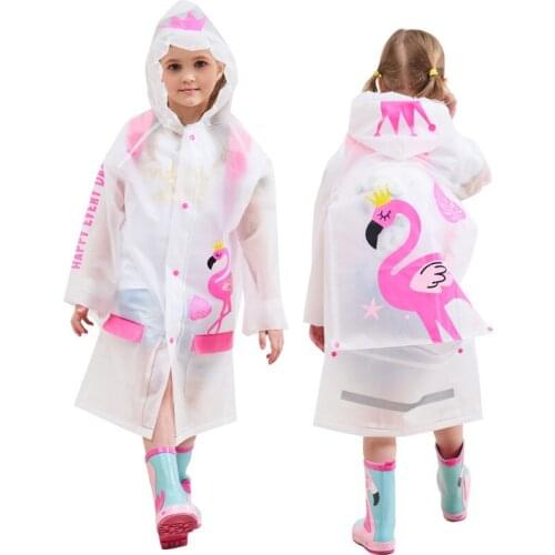 2020 New Cartoon Animal Style Waterproof Kids Raincoat For Children Rain Coat Rainwear/Rainsuit Student Poncho Drop Shipping