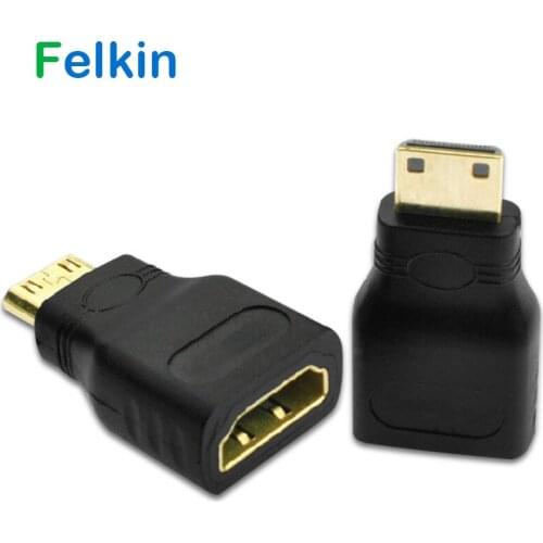 Felkin Mini HDMI-compatible to HDMI-compatible Adapter Gold-Plated 1.4 3D Extension1080P Converter for HDTV Tablet Camera