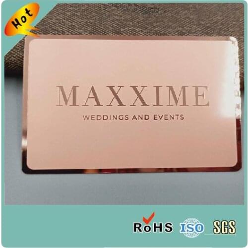 Hot selling rose gold luxury business card souvenir wedding card