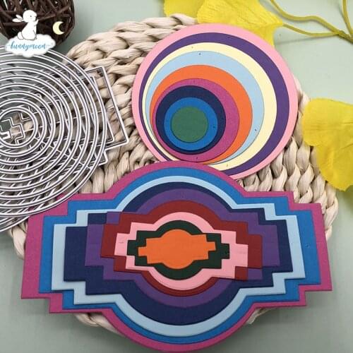 Bunnymoon Gradient border Metal Cutting Dies For Scrapbooking DIY Cards Stencil Paper Craft Handmade Album