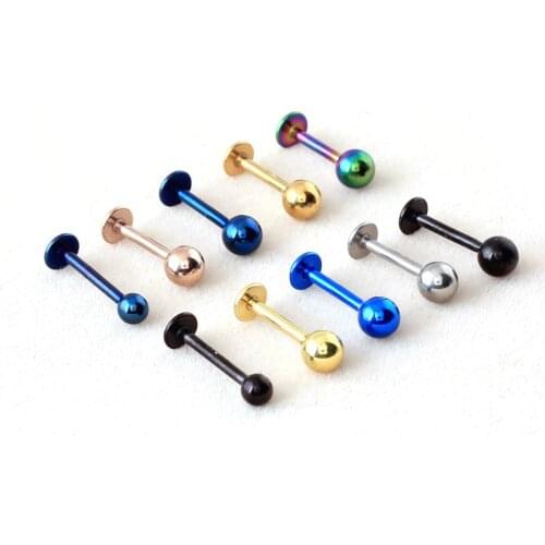 Labret Ring Lip Stud Bar 316L Stainless Steel 16G Popular Body Piercing Jewelry Cartiliage Tragus Monroe Chin Helix Wholesale