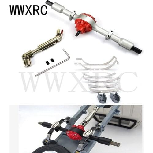 Metal Rear Bridge Axle Kit with Shock Absorber Leaf Springs Suspension for WPL D12 B16 B36 B14 B24 RC Car Parts