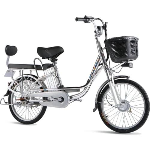 NEW Electric City Bicycle 20 Inch Spoke Wheel Electric Bicycles 30AH 120KM 250W 48V Electric eBike Scooter Detachable Battery