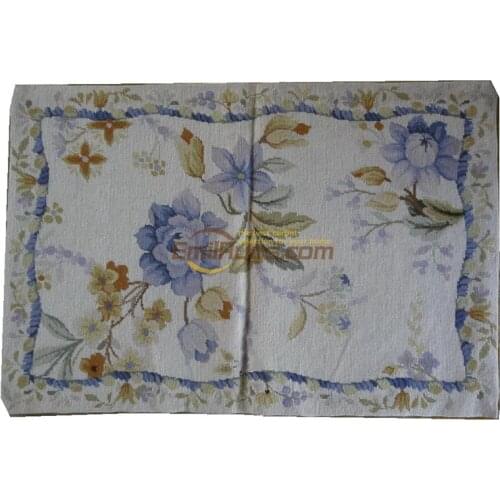 Original Needled Wool Carpet Of French Design Made By Old Hands New Wool Woolen Needlepoint Christmas Wool Rug Carpet