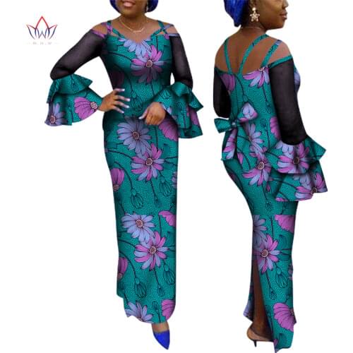 Puff Long Sleeve Dresses for Women Party Wedding Casual Date Dashiki African Women Dresses African Dresses for Women WY5890