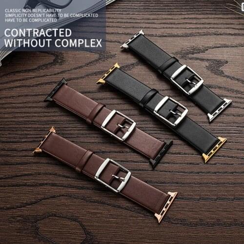 MEIKANGHUI Brand Wrist Watch Band Leather Strap for 38/42mm Apple Watch iwatch straps series 3 2 1 Loop Belt Strap Replacement