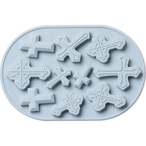 Silicone Cross Mold DIY Baking Tray Chocolate Cake Decoration Pudding Soap Mould 896A