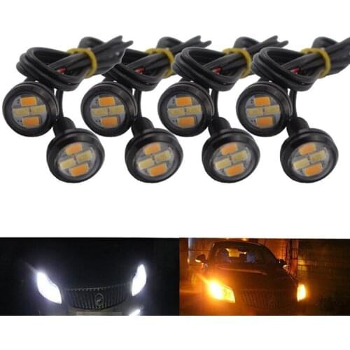 2Pcs/lot Eagle Eye LED Lights Car Daytime Reverse 4W Signal Bulbs White 23mm 12V