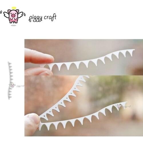 Piggy Craft metal cutting dies cut die mold Flag edge decoration Scrapbook paper craft knife mould blade punch stencils dies