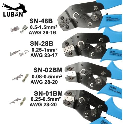 RS-01BM SN-01BM terminal spring clamp terminals Crimping Tool Crimping pliers For D-SUB SN-48B SN-28B SN-02BM