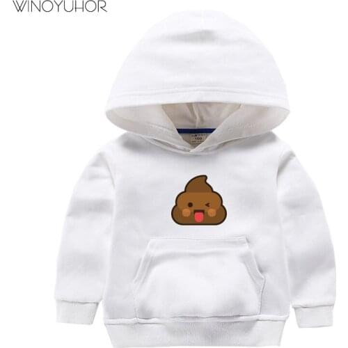 Cartoon Poop Print Hoodies Sweatshirts Toddler Baby Clothing Boys Girl 2020 New Winter Top Funny Cotton Childrens Pullovers