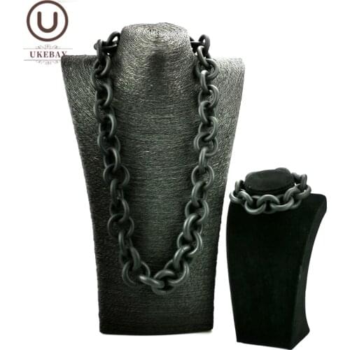 UKEBAY New DIY Bohemia Jewelry Set Handmade Rubber Necklaces Charm Bangles For Women Luxury Jewellery Sets Can Gifts Wholesale