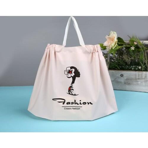 Custom Logo Beam Waterproof Underwear Leggings Shoe Storage Eva Frosted Mouth Clothing Handbag Plastic Gift Shopping Bag