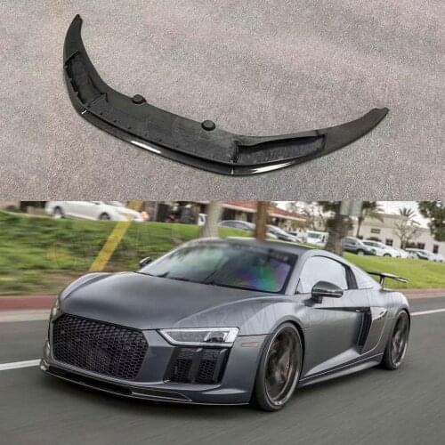 Dry Carbon Fiber / FRP Front Bumper Lip Spoiler Aprons For Audi R8 V8 V10 2017-2020 Head Chin Car Styling