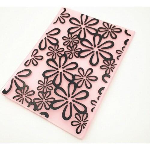 10.5x14.5cm flowers Embossing folders Plastic bump Scrapbooking DIY Template Fondant indentation Cake Photo Album Card Make