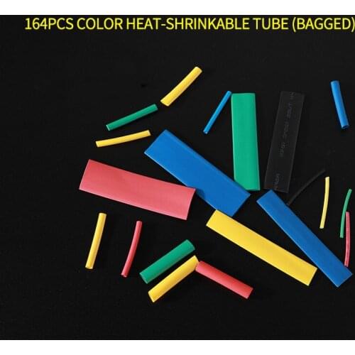 164pcs Set Polyolefin Shrinking Assorted Heat Shrink Tube Wire Cable Insulated Sleeving Tubing Set