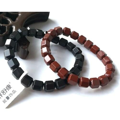 2pcs Tourmaline energy germanium stone infrared ion magnet health care elastic bracelets with magnetic benefits Free shipping